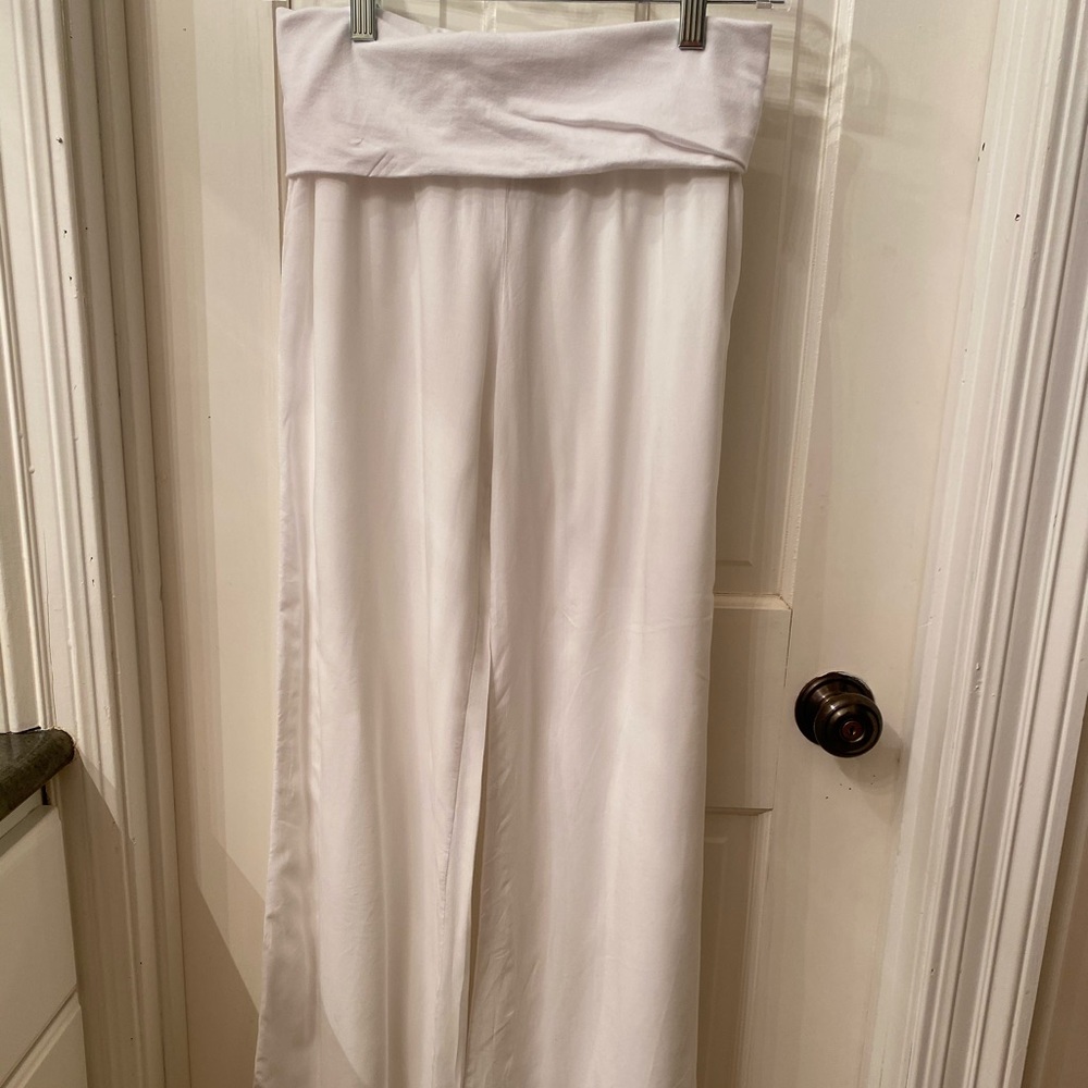 White flowy pants.